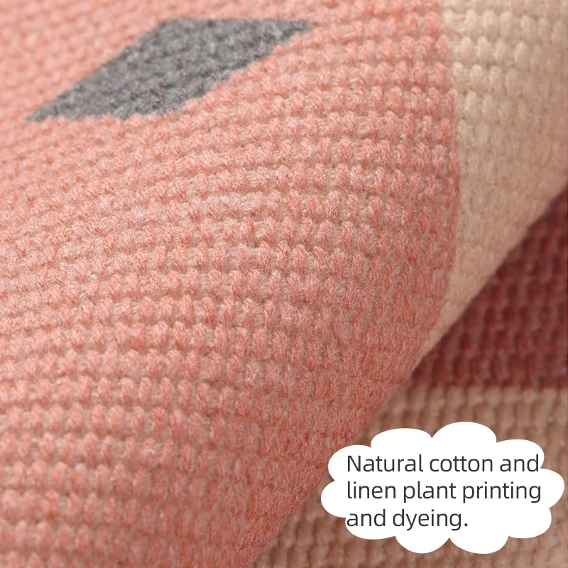 Bubble Kiss Cotton And Linen Round Carpet Simple Geometric Pattern Area Rugs For Living Room Tassel Design Home Bedside Carpets | Дом и сад