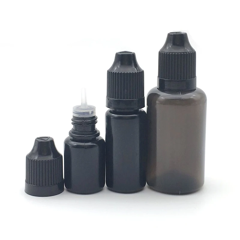 

100pcs 5ml 10ml 15ml 30ml LDPE Plastic Dropper Bottles Empty Eye Liquid Sample Jar Refillable Vial With Childproof Cap