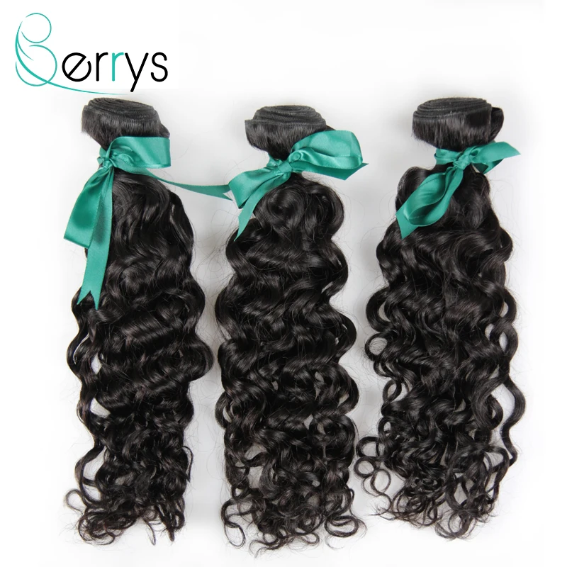Волнистые перуанские волосы Berryshair 3 шт. пучки натуральных волос 13x 4/13x 6 кружевные