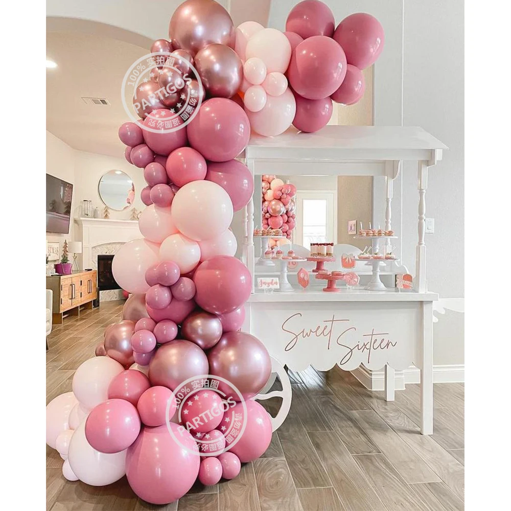 78 шт ретро розовый шар гирлянда арочный Комплект Макарон Розовый Латекс Globos Baby