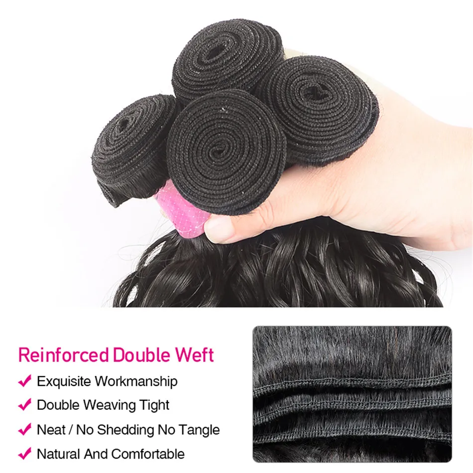 Волосы UNICE перуанские волнистые пучки 3 шт. уток 100% человеческие волосы