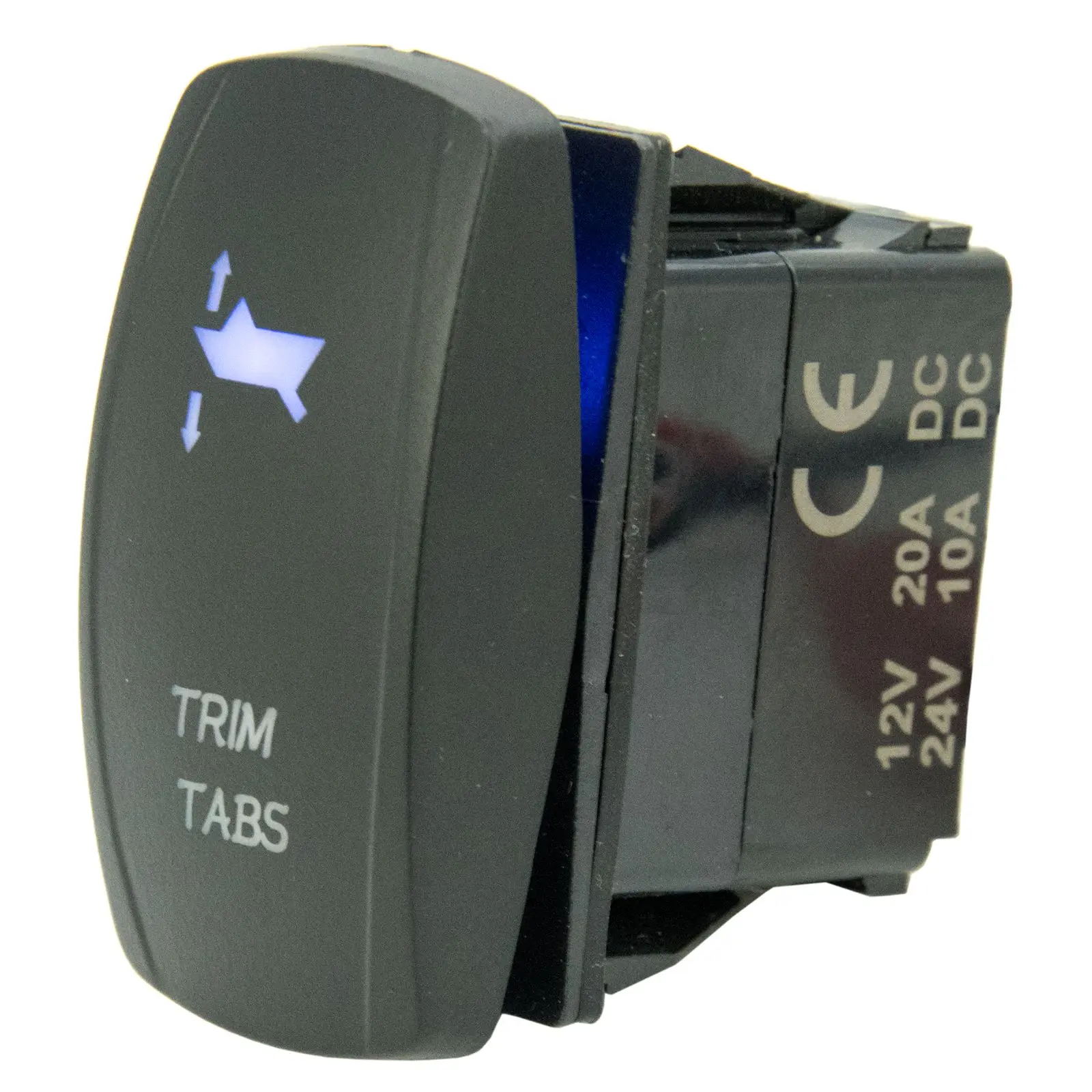 Лодка TRIM TABS Rocket Switch светодиодный Carling ARB Выгравированный 7Pin (ВКЛ) выкл DPDT|rocket switch|arb