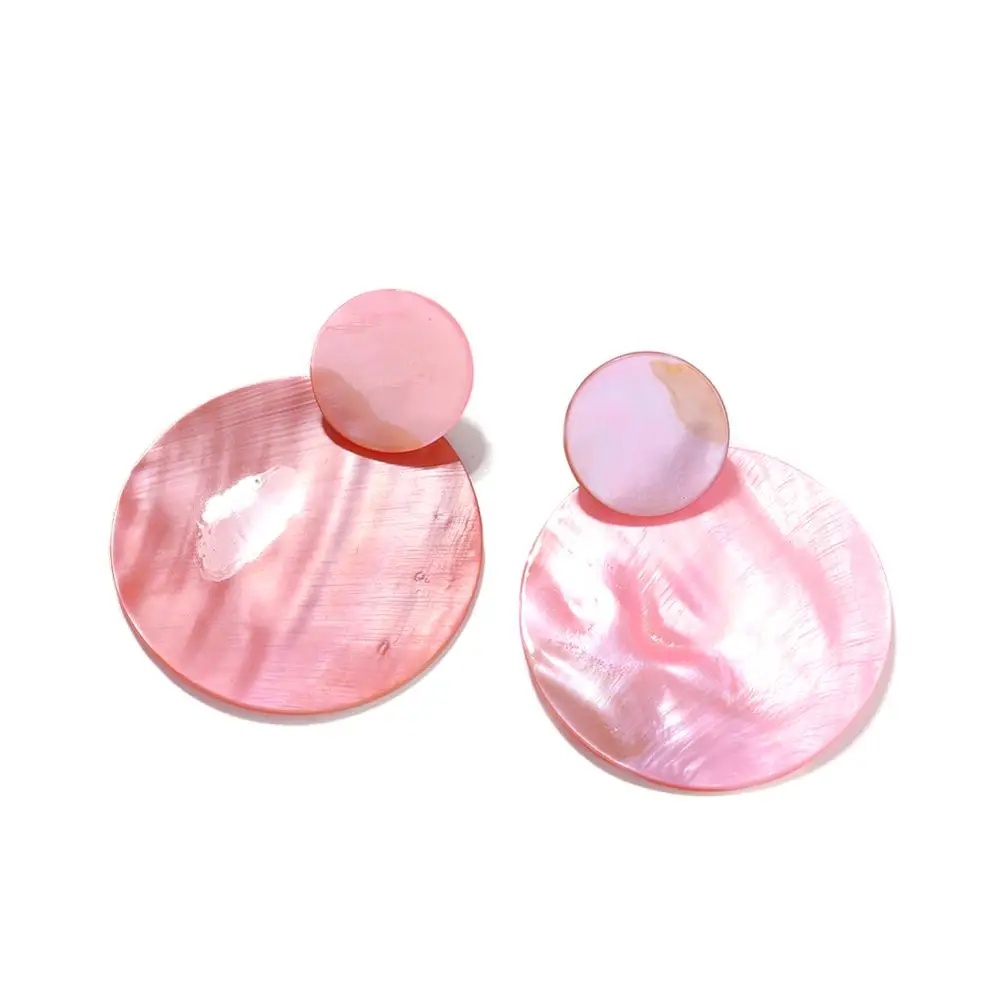 Monarchess Girlgo Round Acrylic Acetate Plate Red Black Patch Fashion Large Drop Earrings Women Smooth Party Earring Jewelry | Украшения и