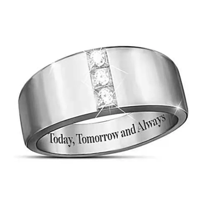 

New Creative Silver Colors Hip Hop Ring for Men Punk Style Inlaid Zircon Party Punk Motor Biker Rings Fashion Party Jewelry Gift