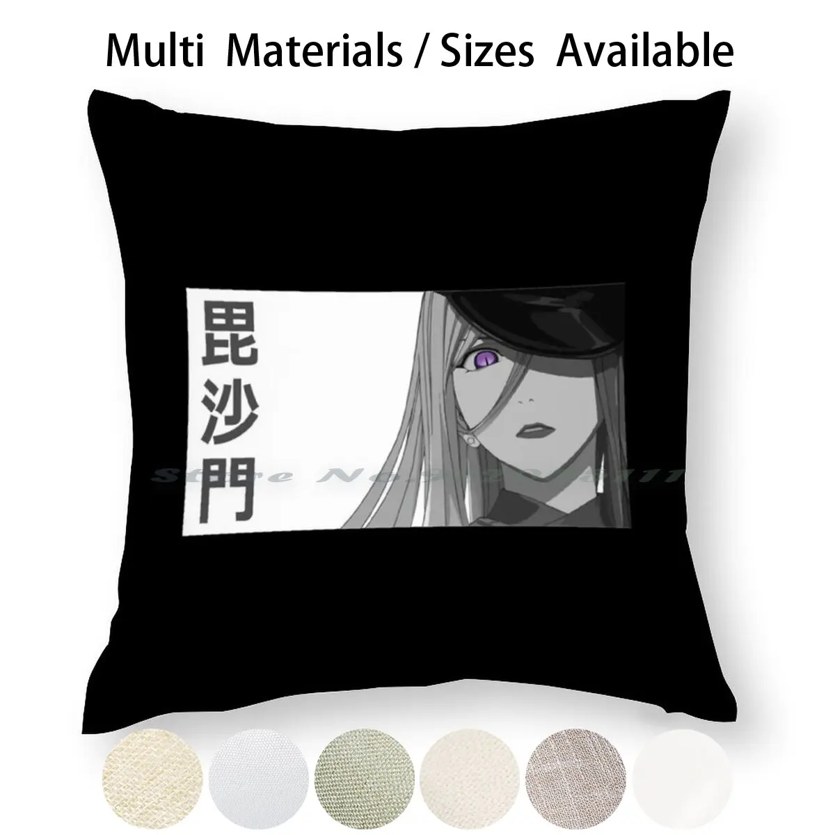 Чехол-наволочка с изображением богини войны черно-белого цвета хлопчатобумажная