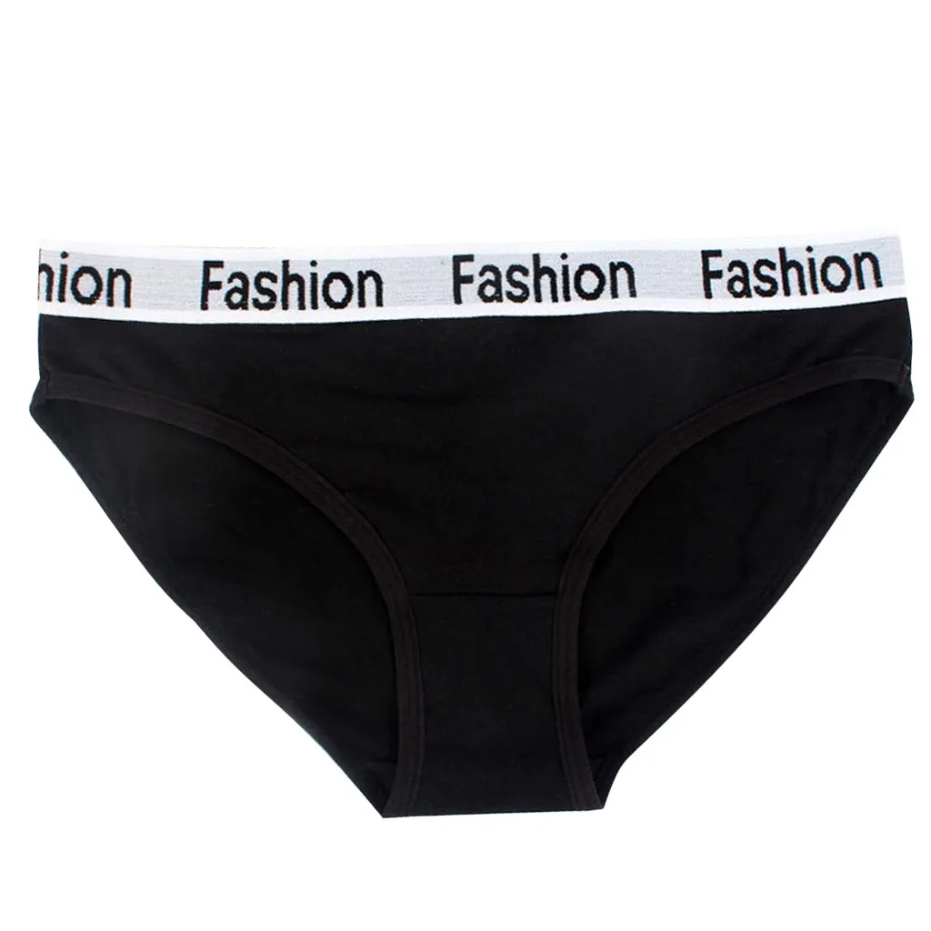 Дышащее нижнее белье с надписью в стиле пэчворк Женские брифы сексуальные