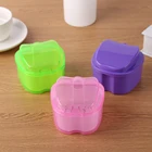 Коробка для зубных протезов для ухода за полостью рта, чехол, искусственная кожа, с подвесным сетчатым контейнером, коробка для зубных протезов с сеткой, сентябрь