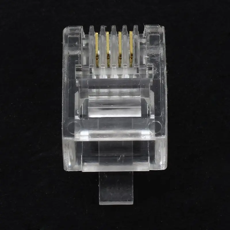 4 Pin RJ11 6P4C разъем для кабель телефонной трубки шт|Переходники и адаптеры| |