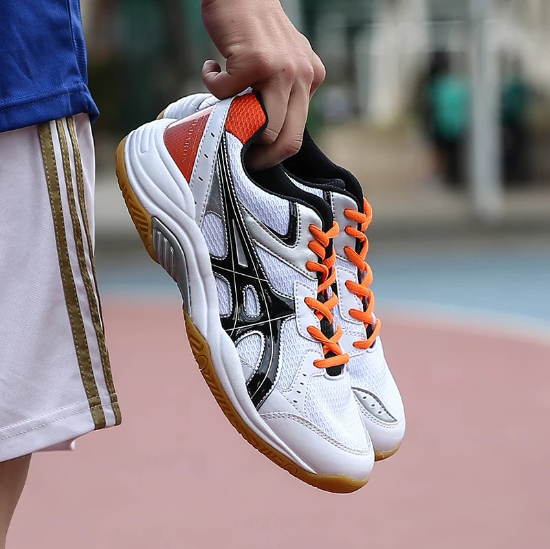 Mens Professional Volleyball Shoes Breathable Sneakers Men Light Weight Badminton Orange Blue Tennis | Спорт и развлечения