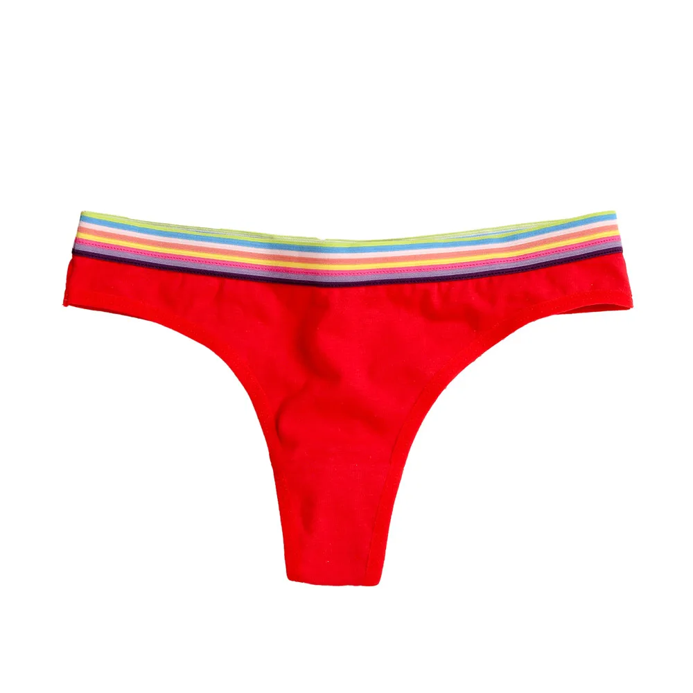 Новинка 2020 женские сексуальные радужные комбинированные трусики стринги нижнее
