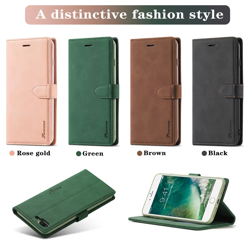 

Luxury Flip Leather Wallte Case For iPhone 6 6S 7 8 Plus 11 11 Pro 11 Pro Max 12 SE 2020 Cover Anti-knock With Card Pocket Case