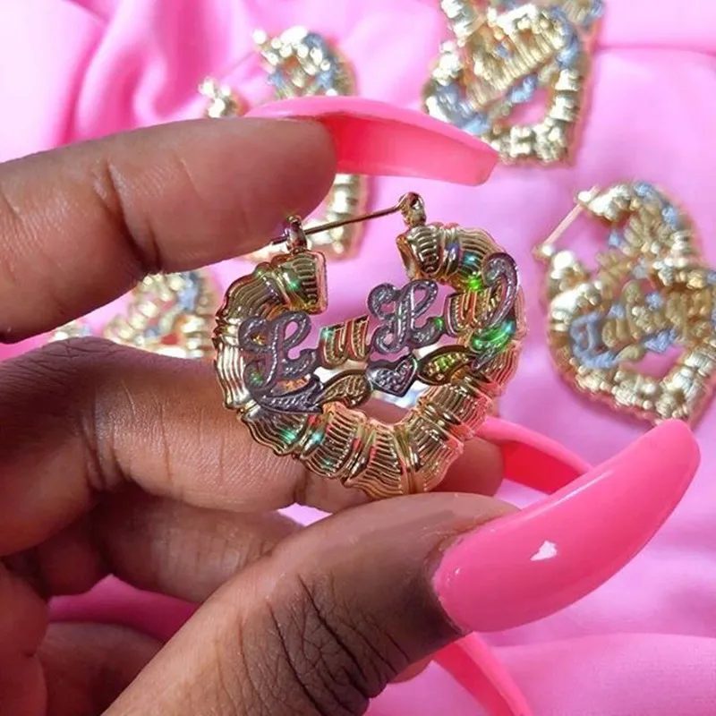 Женские серьги-кольца с золотым сердцем 3 метра 2020 | Украшения и аксессуары