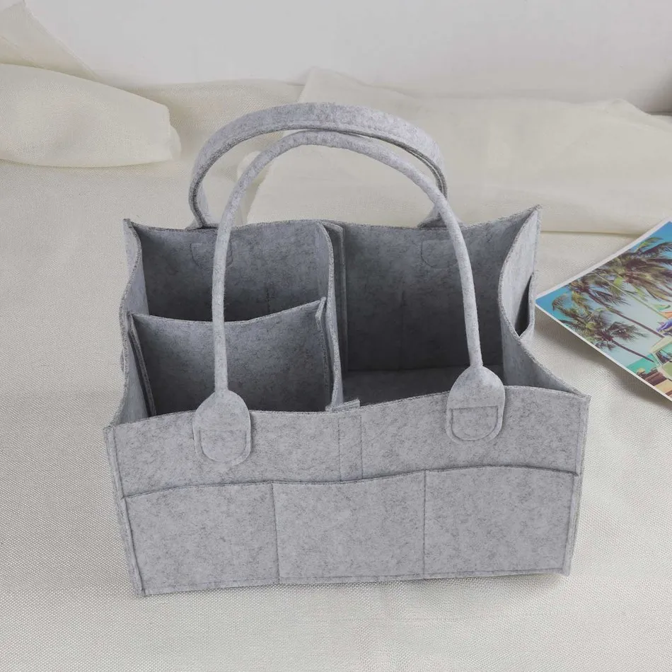 

Baby Diaper Wipes Bag Caddy Infant Nappy Organizer Basket Nursery Storage Polyester Bin Durable Practical Eco-friendly