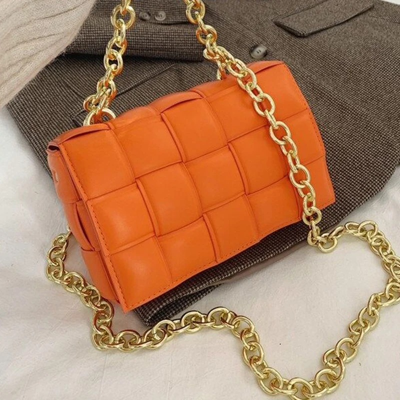

Luxury Brand Handbag Women Crossbody Bag Weave Flap Bags For Women 2021 High Quality Leather Shoulder Messenger Bag Female Purse