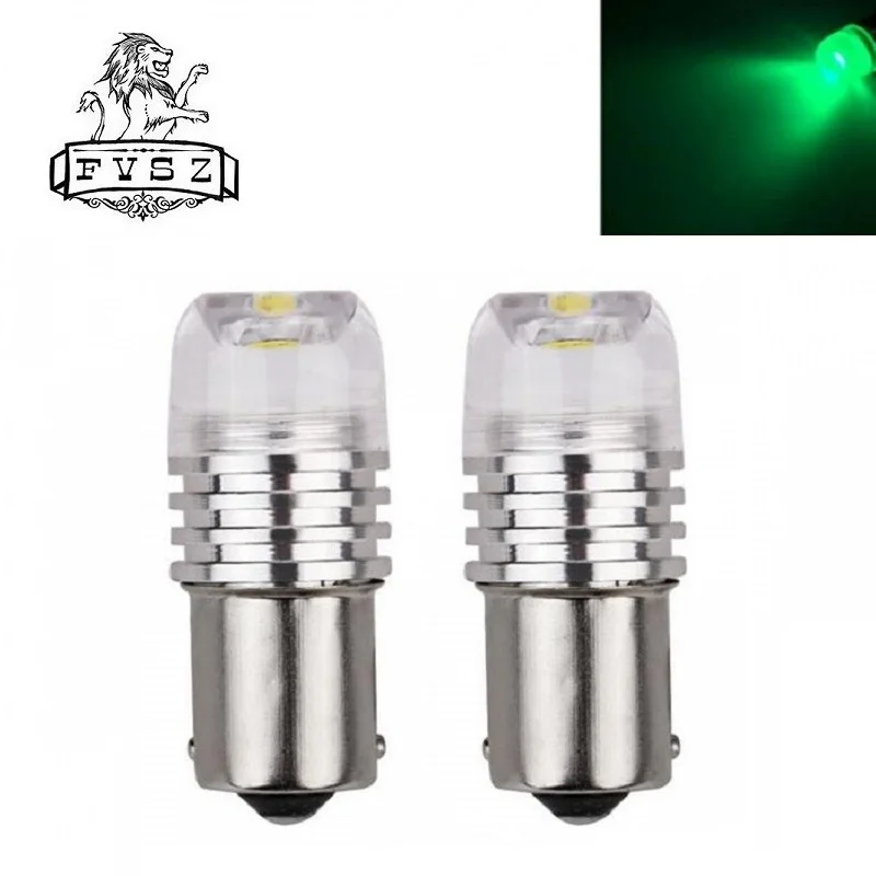 

2pcs BA15S 1156 LED Green Cars Turn Signal Lights bulb COB Stop light Automobile Brake Taillight (2 PCS / DC12V)