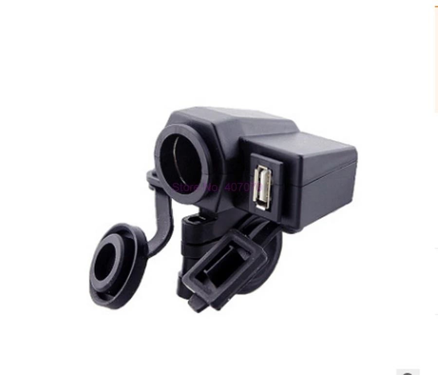 by DHL or Fedex 50pcs Motor waterproof USB charger cigarette lighter USB-one support for mobile GPS navigation charging 2.1A hot |