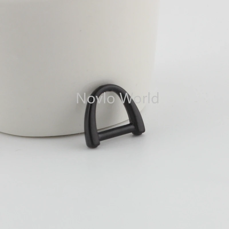 10 pieces test Black color 8.5X7.7mm small d ring for purse zipper puller slider handcrafted 5# zip sliders rings | Багаж и сумки