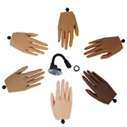 Практическая рука для акриловых ногтей с типсами, манекен для взрослых с гибкой регулировкой пальцев, демонстрационная модель подвижных ногтей