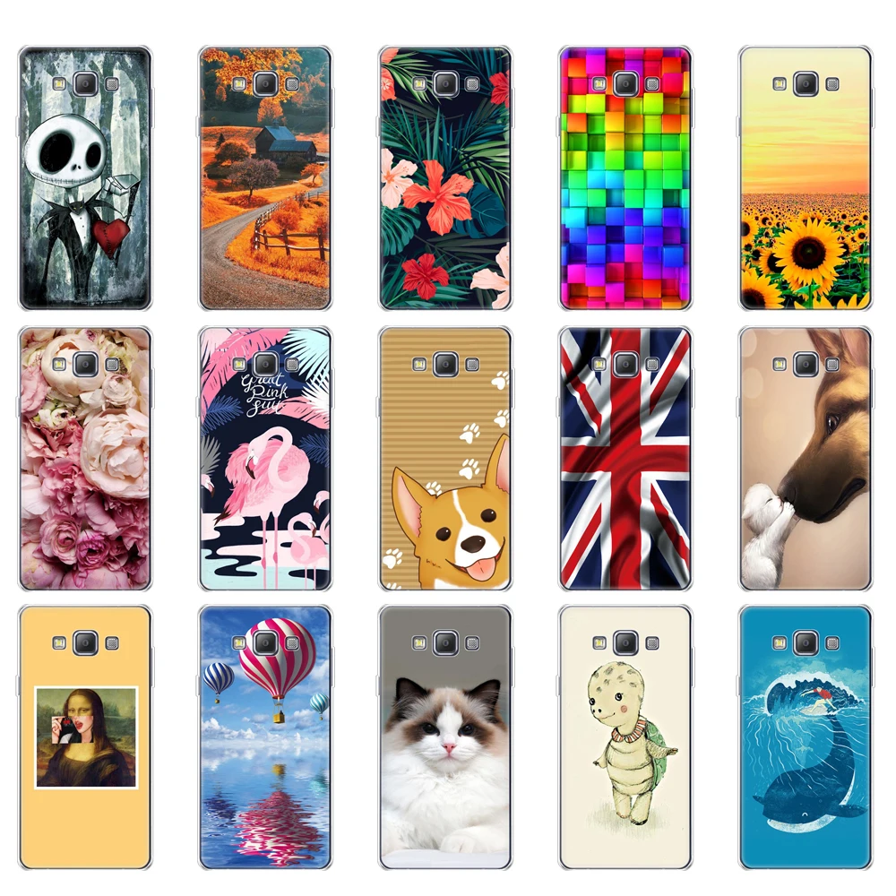 Silicone case For Samsung Galaxy A7 2015 Case Soft TPU Cover for A700 A700F 360 full shockproof coque bumper | Мобильные телефоны и
