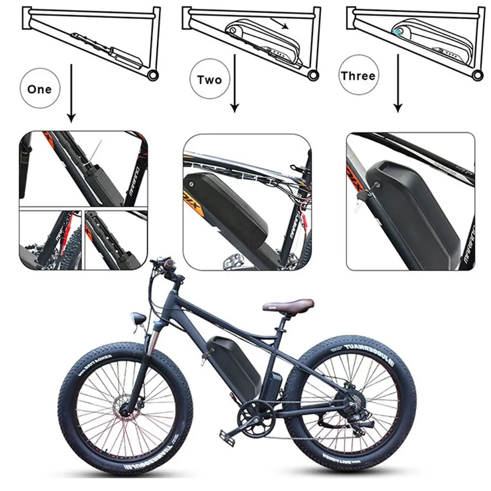 Аккумулятор большой емкости 36 в 48 52 20 Ач Jumbo Shark eBike литий-ионные батареи для