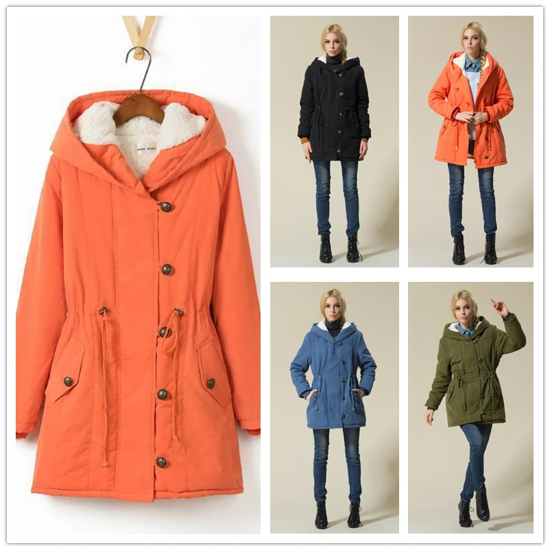 

Mandylandy женские модные меховые толстовки с подкладкой из овечьей шерсти женские пальто зимнее теплое длинное пальто куртка хлопковая одежда ...