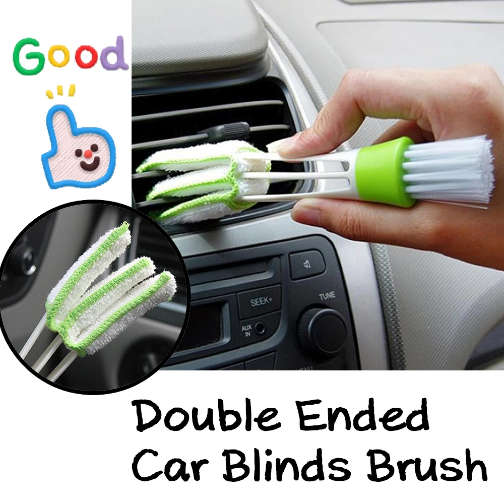 

Microfibre Car Air Conditioner Vent Double Ended Brush Slit Clean Car Duster Brush Grille Cleaner Blinds Auto Detailing Cleaning
