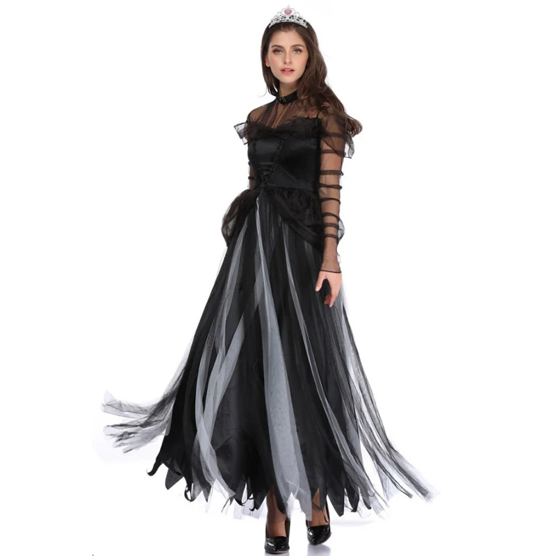 Женский Карнавал Хэллоуин костюм злой ведьмы средневековый готический вампир