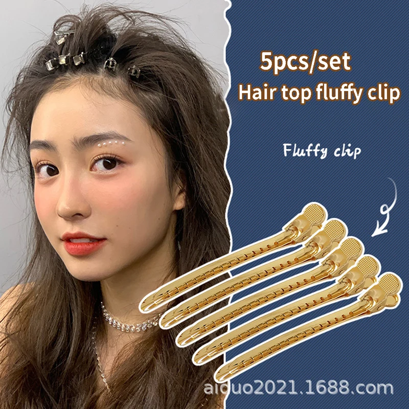 

5Pcs Hairpin Duck Bill Hairpin Rust-proof Metal Hairpin For Curly Hair Style