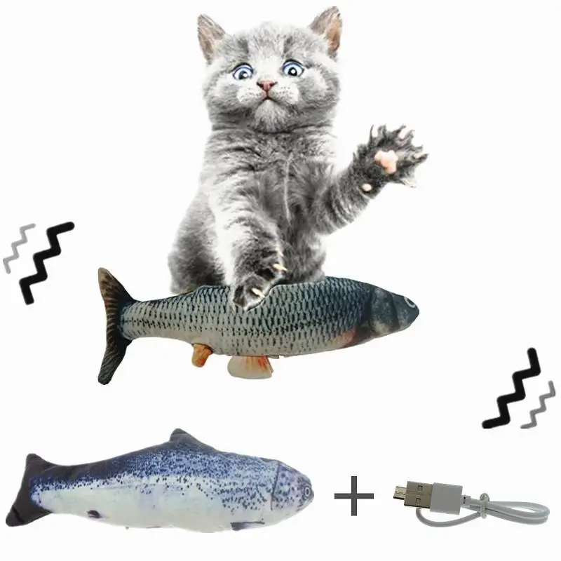 USB-зарядное устройство для кошек игрушечная рыба электрическая зарядка имитация