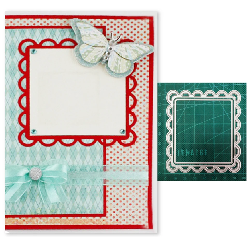 

metal cutting dies cut die mold Lace Square Frame decoration Scrapbooking dies craft paper knife mould blade punch stencils dies