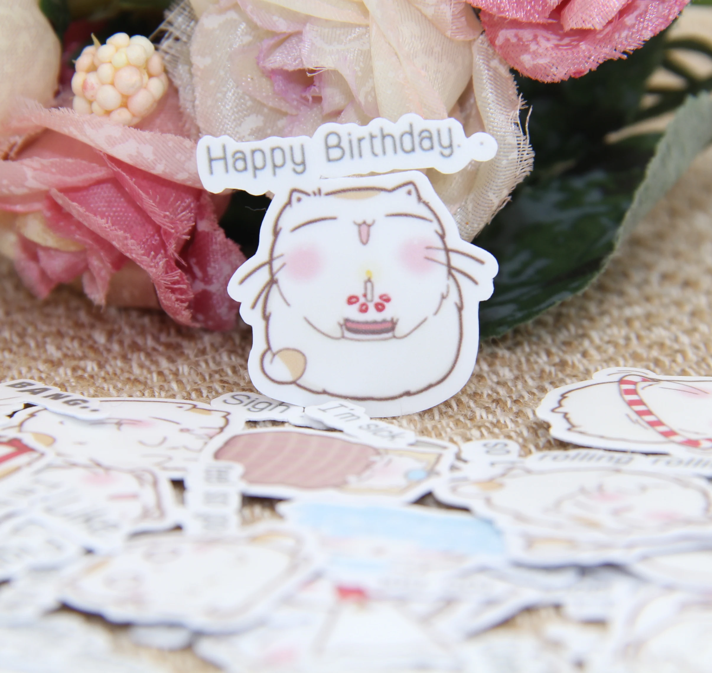 

40Pcs Cute kitten Stickers For Snowboard Laptop Luggage Car Fridge Car Toy Stickers Gift Beauty