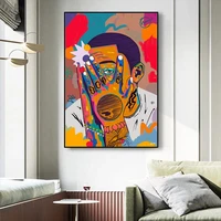 abstract graffiti art shy boy posters and prints canvas paintings wall art picture for living room decor no frame
