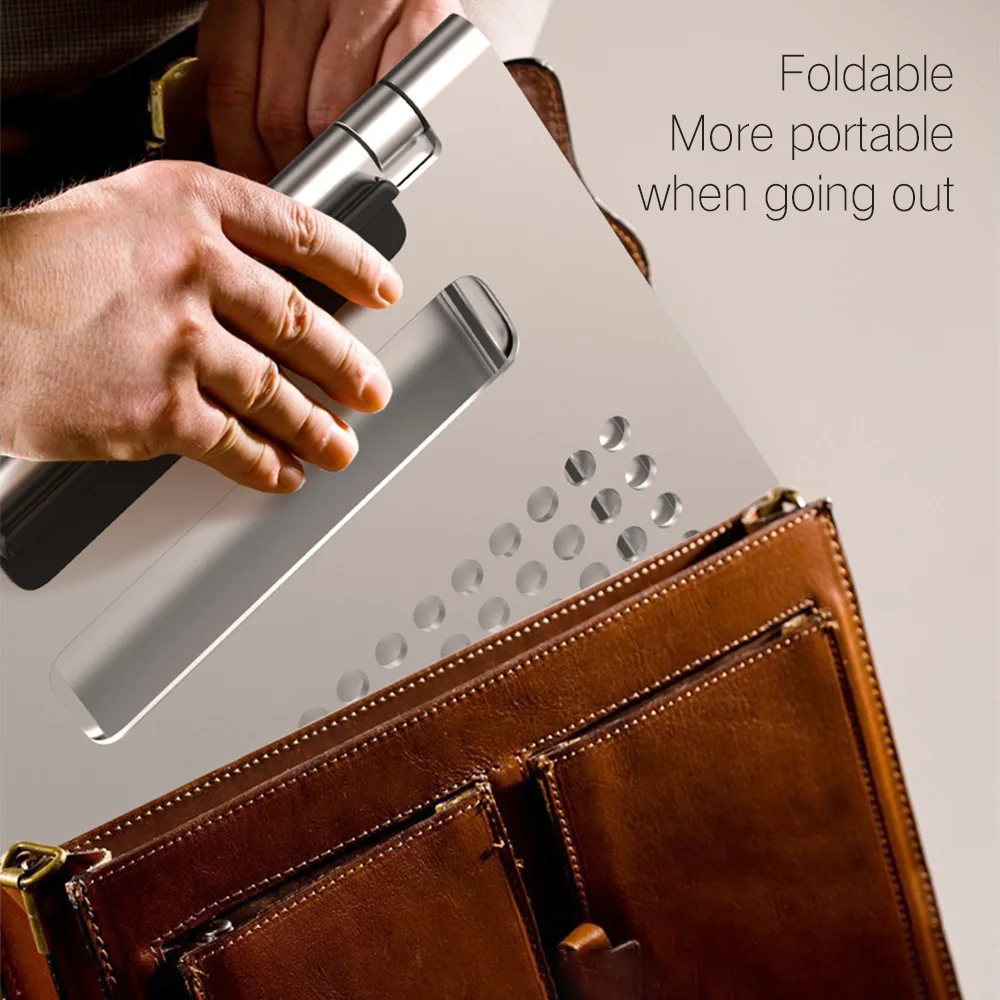 

Portable Adjustable Laptop Stand For iPad Stable Anti-slip Tablet Riser Double Arms Supporting Portable Laptop Metal Holder