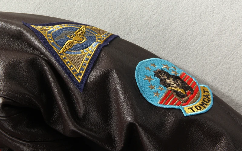 Мужской G1 пилотный кожаный жакет шерстяной воротник из натуральной воловьей кожи Авиатор Пальто мужское коричневое зимнее пальто