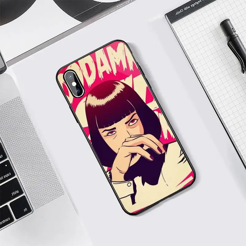 

PULP FICTION MOVIE POSTER Phone Case Tempered glass For iphone 5C 6 6S 7 8 plus X XS XR 11 PRO MAX Anti-fall protective funda