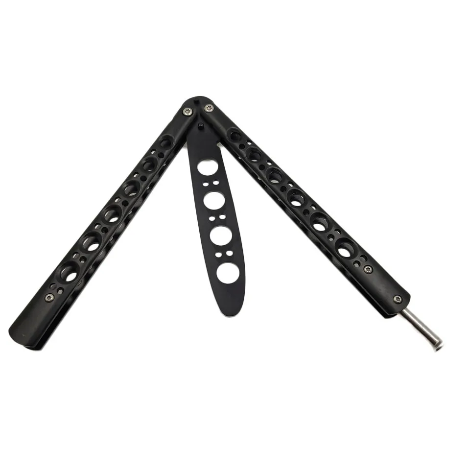 Складной нож-бабочка Swayboo 440C из нержавеющей стали тренировочный черного цвета