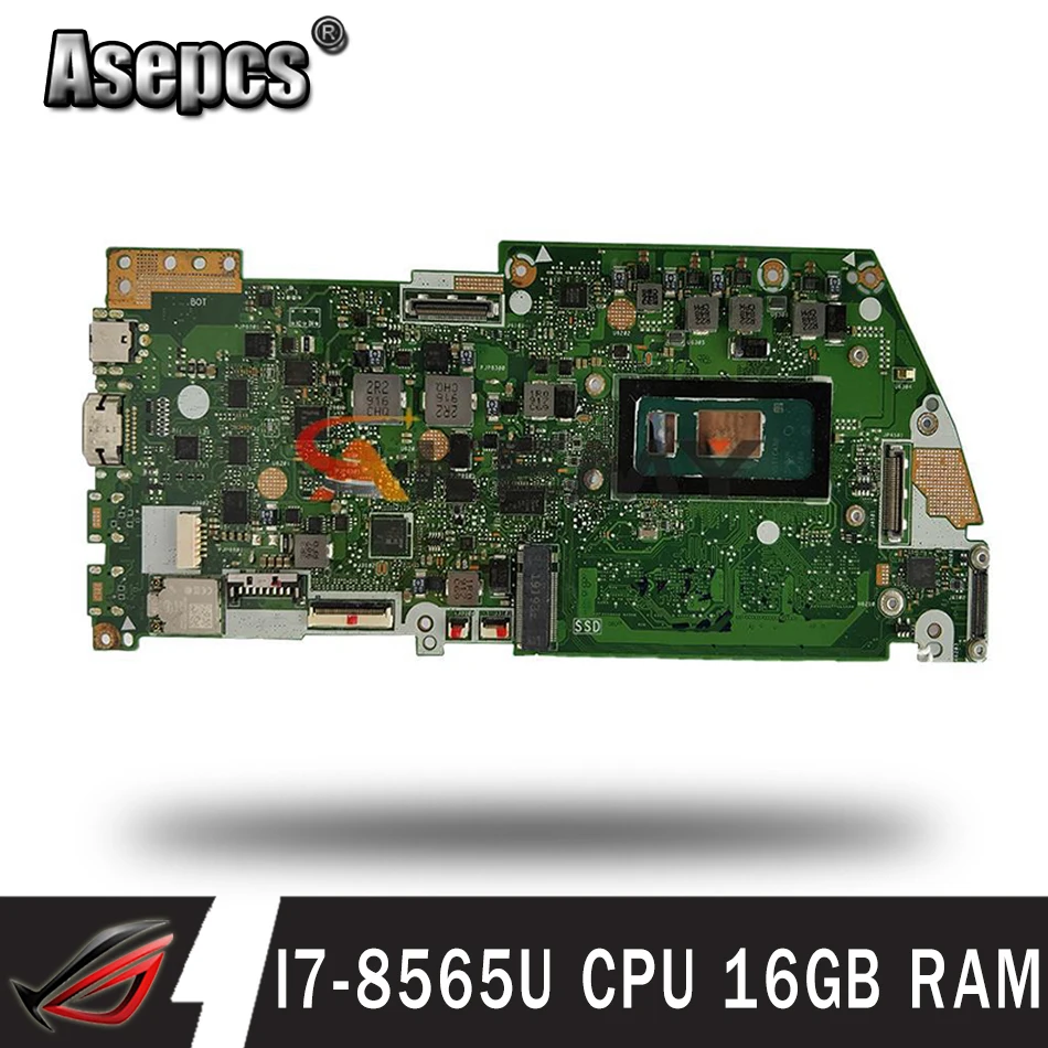 

Оригинальная материнская плата UX362FA с процессором I7-8565U 16 Гб ОЗУ для ASUS UX362FA-EL142T ZenBook UX362 UX362FA, материнская плата ноутбука, тест ОК