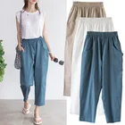 Свободные брюки в корейском гарлемском стиле, девять гарлемских брюк, универсальные повседневные женские брюки большого размера