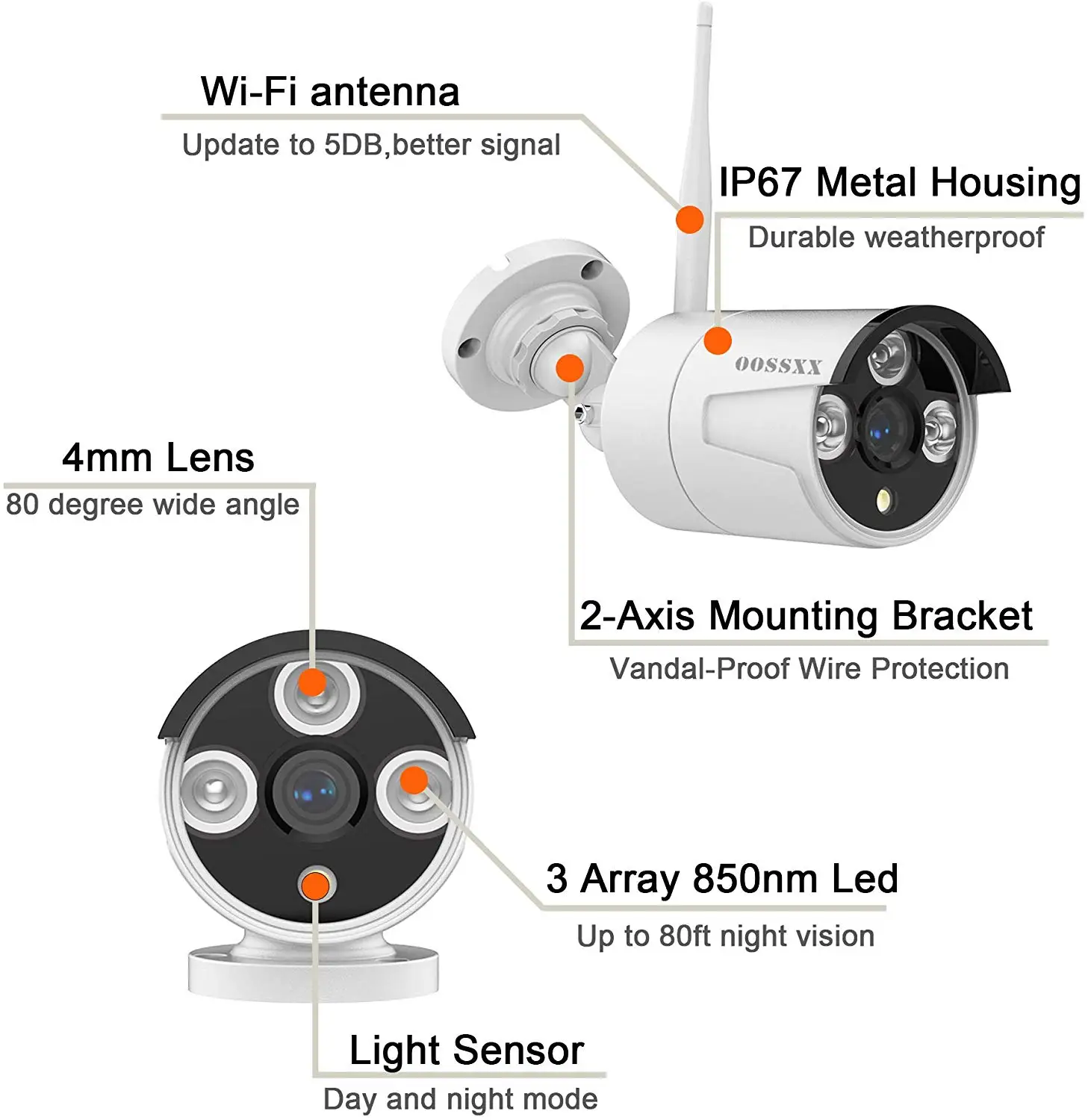 OOSSXX 8CH 1080 P Беспроводной NVR Kit Беспроводной CCTV Камера Системы 2MP для дома и улицы IP67 IP Камера P2P видеонаблюдение Системы