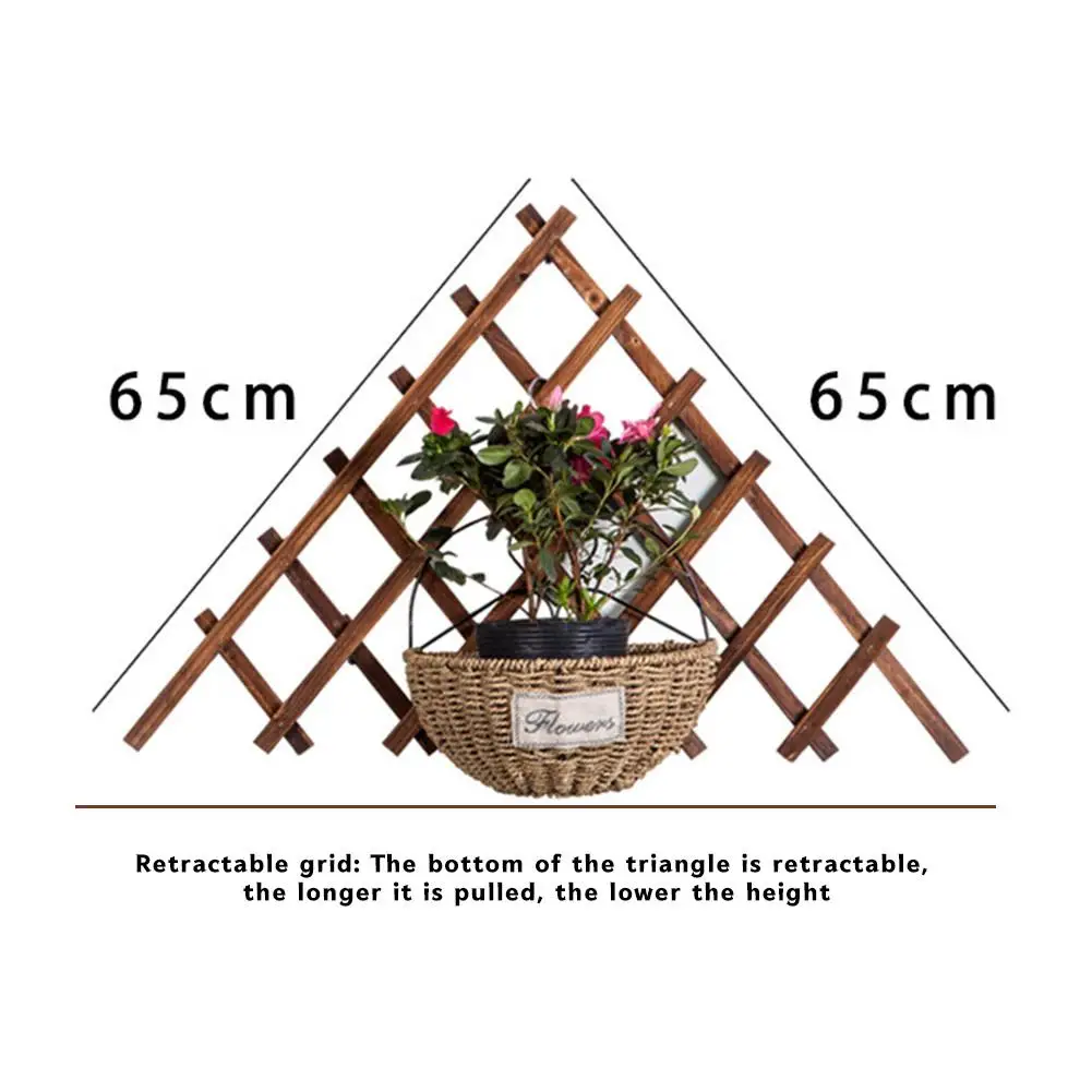 Garden Wooden Trellis Anti-corrosion Triangle Expandable Plant Climbing Lattices Decorative Fence Support | Дом и сад