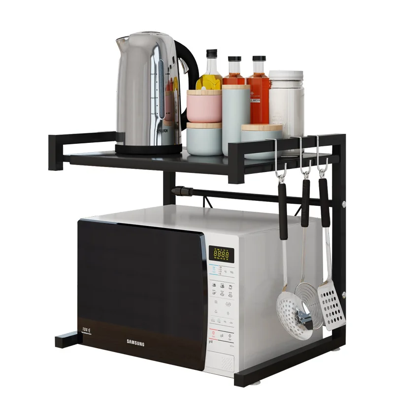 

Telescopic Home Kitchen Shelf Microwave Oven Oven Storage Shelf Floor Multi-layer Space-Saving Cooktop Rack