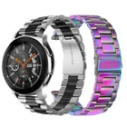 Ремешок для часов Samsung Galaxy Watch 46 мм, браслет для Amazfit gts, серебристо-черный браслет для huawei watch gt 2, 20 мм 22 мм