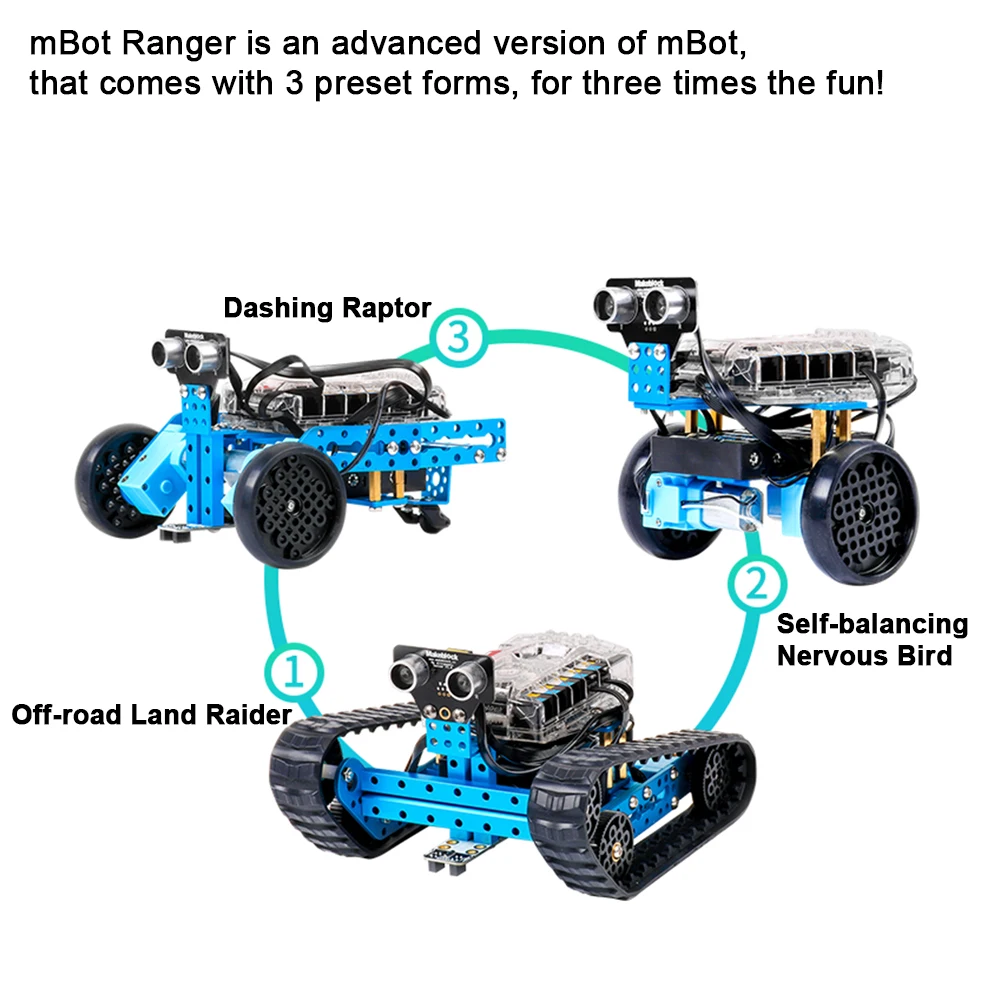Новейшая модель Makeblock mBot Ranger-трансформер стволовых комплект Обучающий робот 90093 |