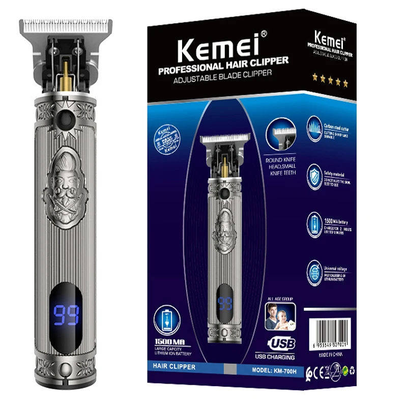 Kemei Professional men trimmer beard electric clipper barbe hair cutting machine revised to outliner trimmer hair clippers men