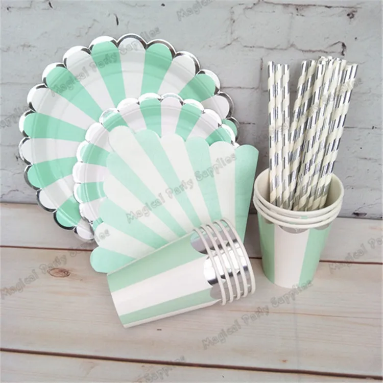 8 комплектов мятно синяя и серебряная фольга|mint blue|decorative decorativedecoration wedding |
