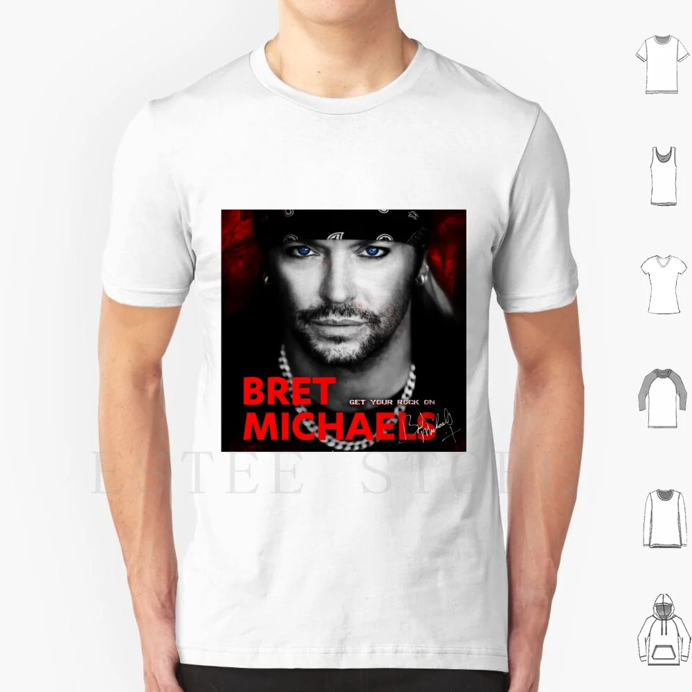 

Футболка Get Bret Rock Michaels, Хлопковая мужская футболка с принтом «сделай сам», яд-это американский тяжелый металл, металлический блеск, металлич...