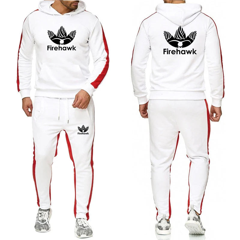 Классический бренд 2020 Мужская мода с длинным рукавом толстовки и брюки набор