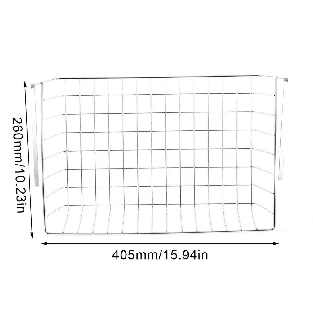 

White/Silver Lightweight and Durable Design Suoerior Kitchen Under Shelf Storage Basket Lightweight Metal Organiser Rack