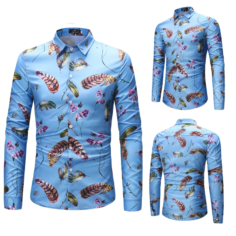 Новинка 2019 модная мужская рубашка приталенные классические рубашки