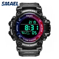 smael digital watches sport 50m waterproof watch military clock alarm luminous led big dial male clocks 8046 men wrist watch